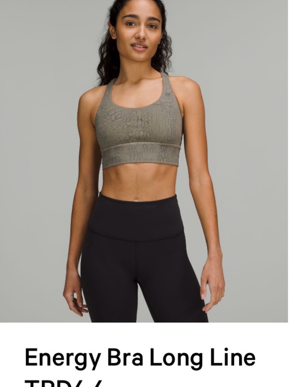 lululemon athletica Long-Line Sports Bra in Olive